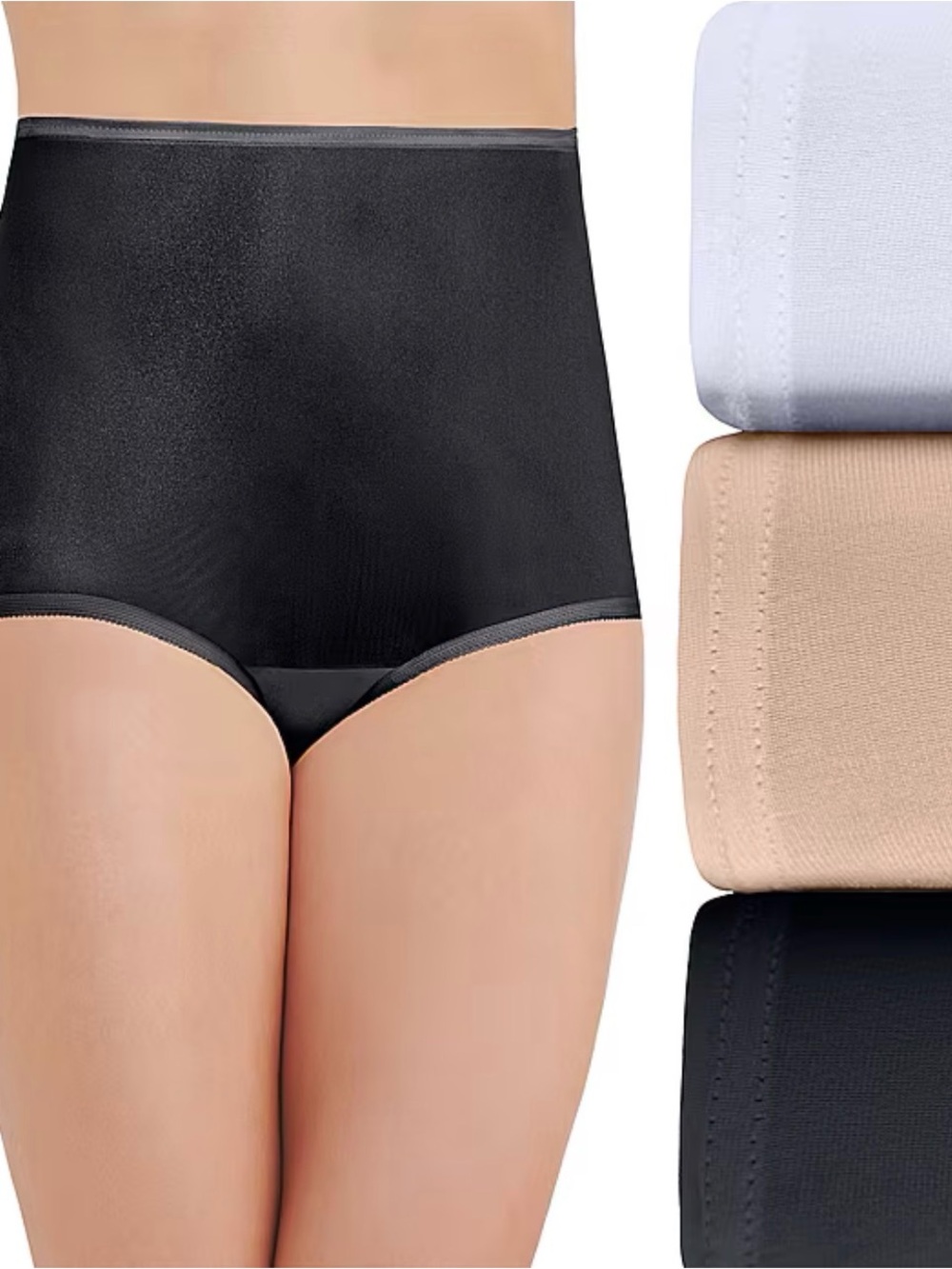 Vanity Fair High-Waist Shaping Shorts - Black, Nude, White